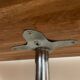 Custom table with metal central leg, tulip table type 70s