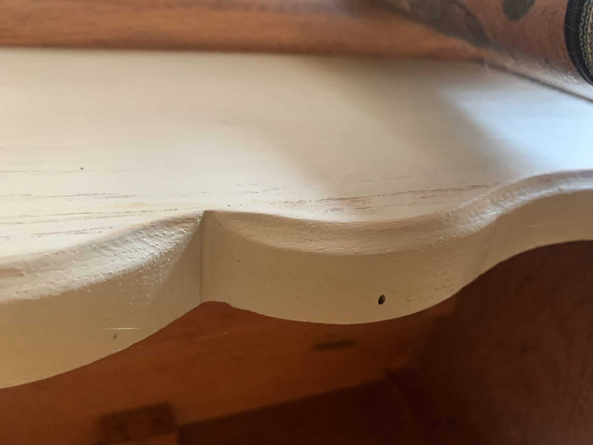 Table basse vintage en chêne, forme libre