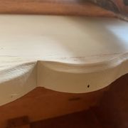 Table basse vintage en chêne, forme libre