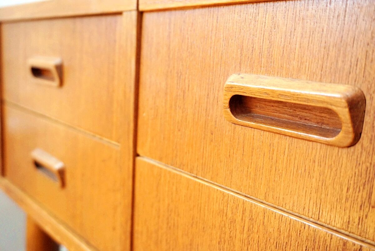 Vintage teak dressing table with mirror