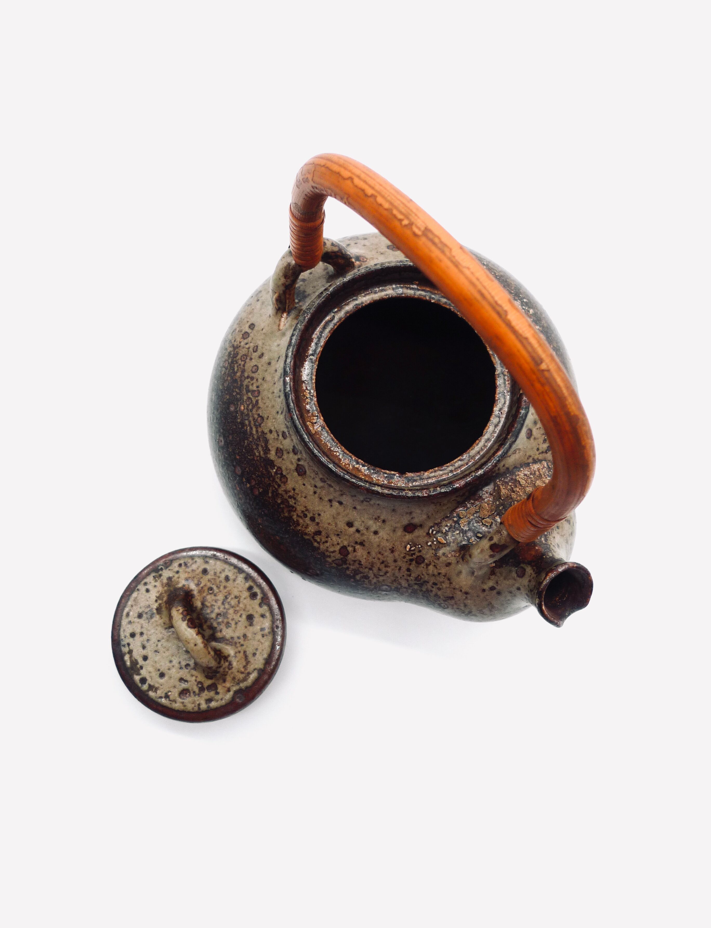 Pyrite stoneware teapot