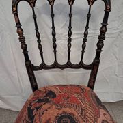 Chaise Napoléon III en bois noirci