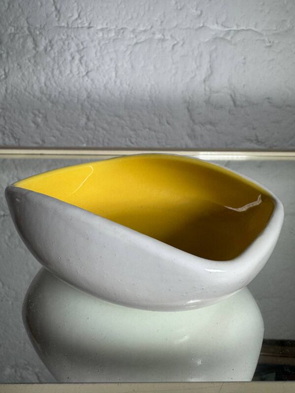 Service à apéritif en céramique et osier, années 60