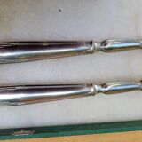 Art Deco salad cutlery in silver-plated metal and horn