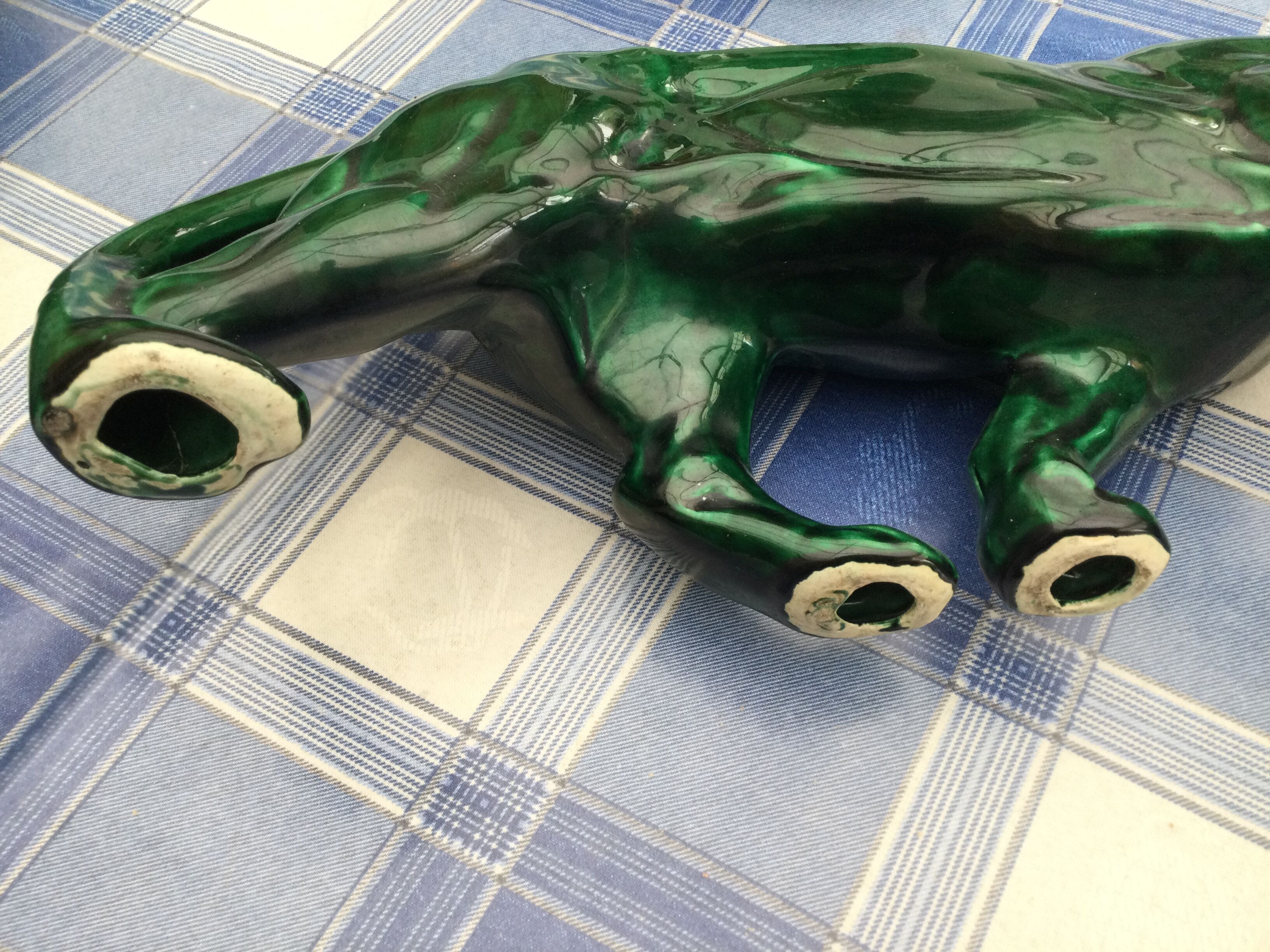 Art deco ceramic panther