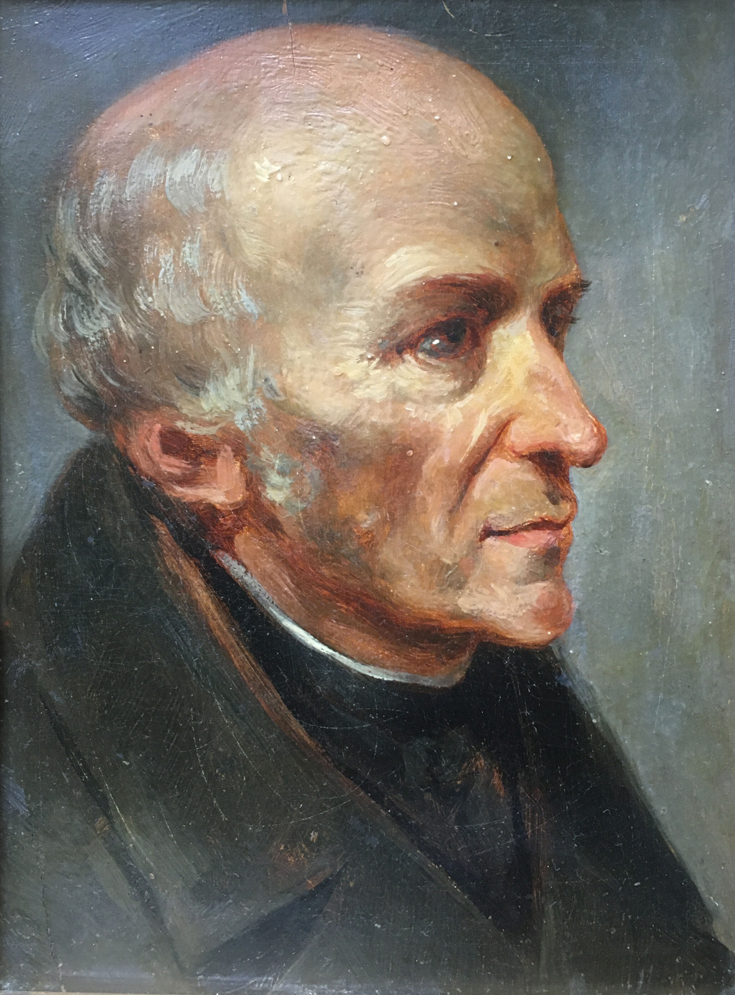 Painting Portrait of a 19th century by Frédéric Girot - frame