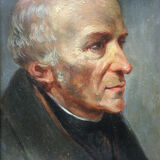 Painting Portrait of a 19th century by Frédéric Girot - frame