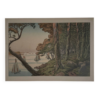 Lithograph by Henri Rivière Aspects of Nature - Summer Evening