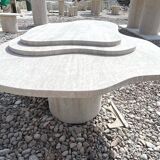 Natural travertine coffee table