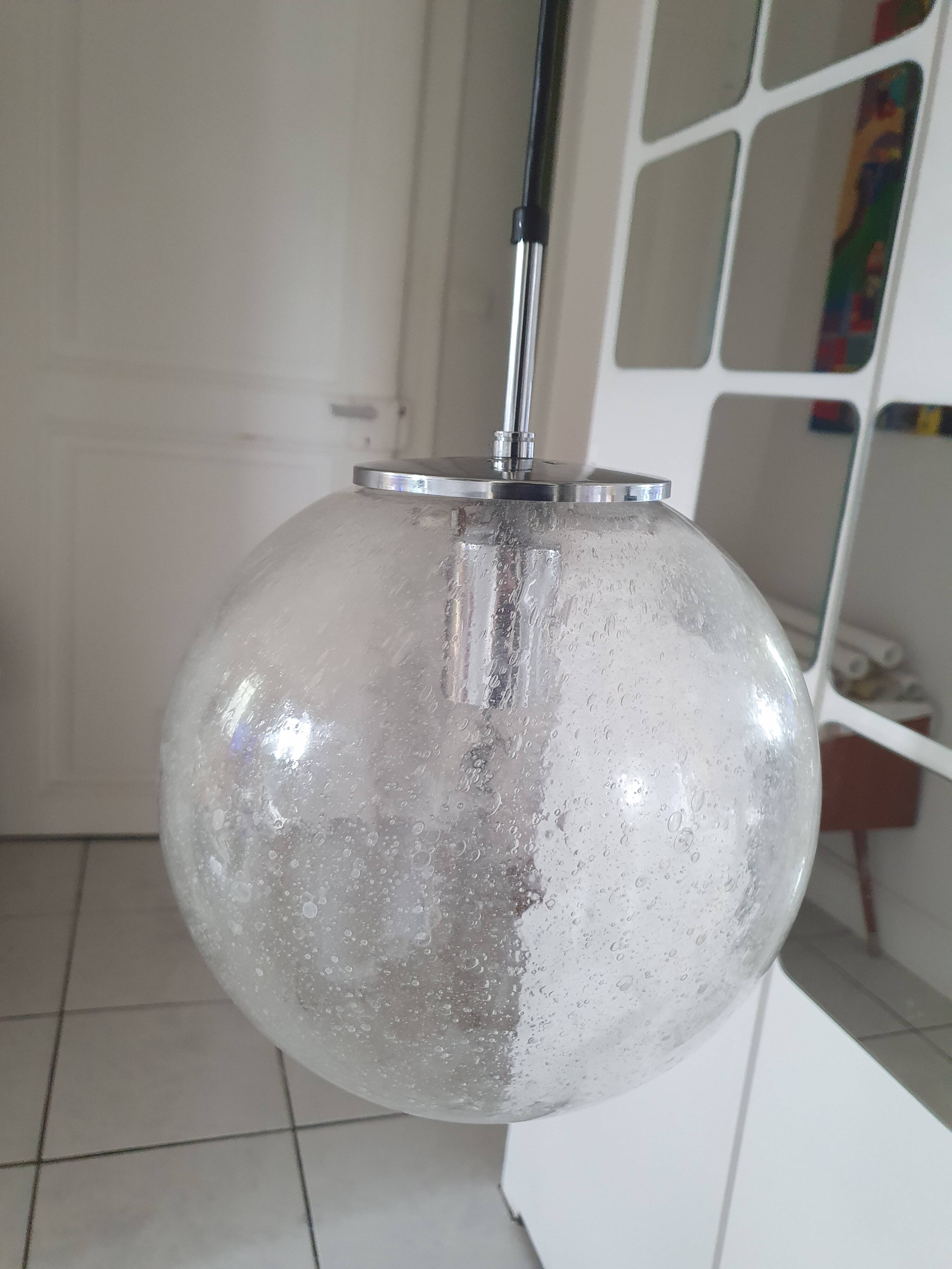 Pendant lamp Space-age Limburg Glasshutte 60s