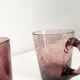 Purple biot blown glass mugs