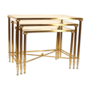 tables gigognes en laiton