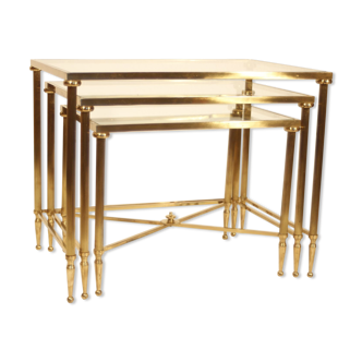 Brass & glass tables, 1950