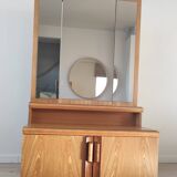 Vintage chest of drawers with triptych mirror, 60's