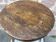 Brutalist rustic tripod farm stool made of vintage wood