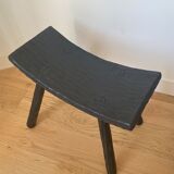 Tabouret style japonais finition bois brûlé