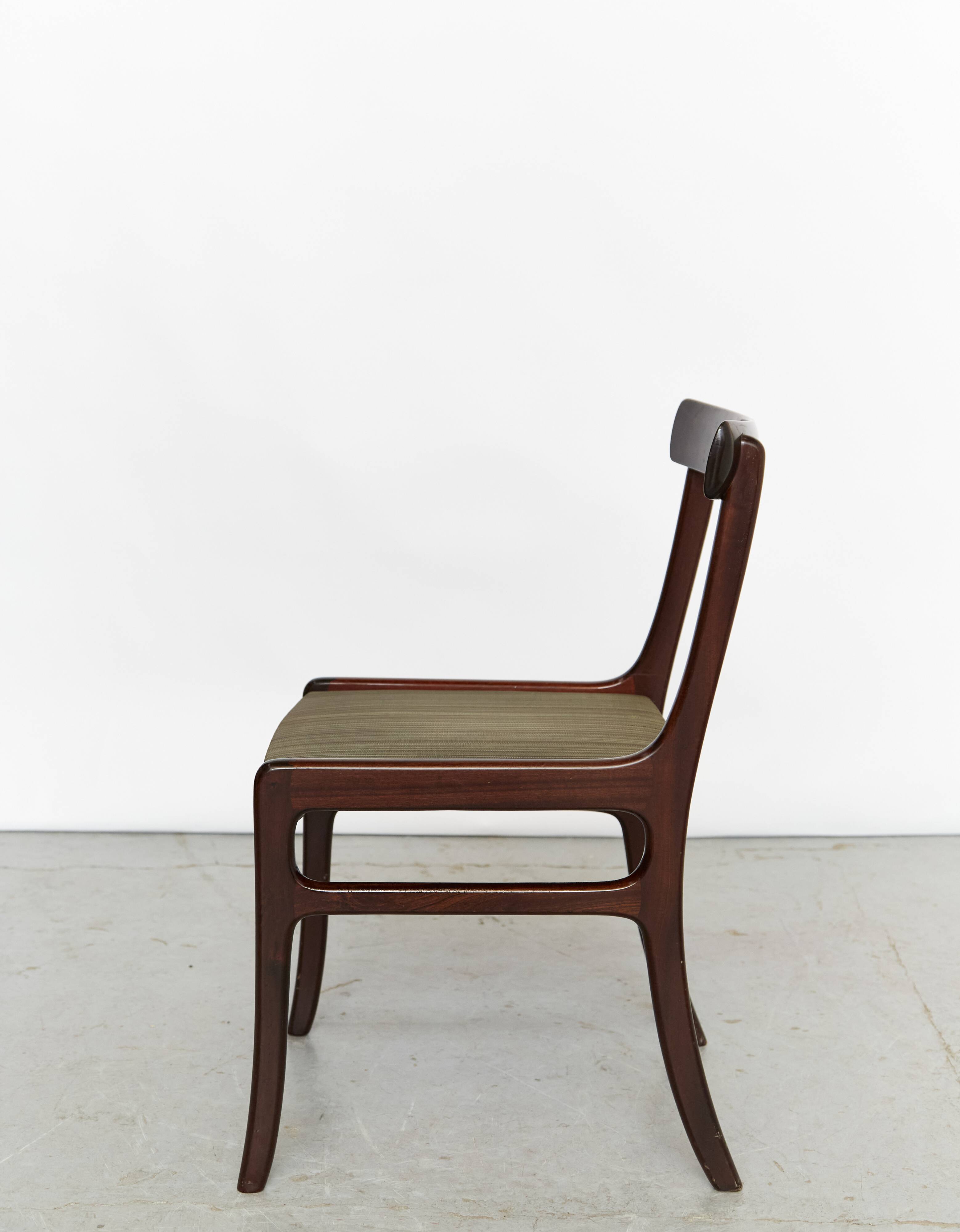 Chaise par Ole Wanscher en acajou pour Poul Jeppesens, Rungsted 1950