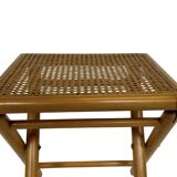 vintage side table stool thonet style webbing