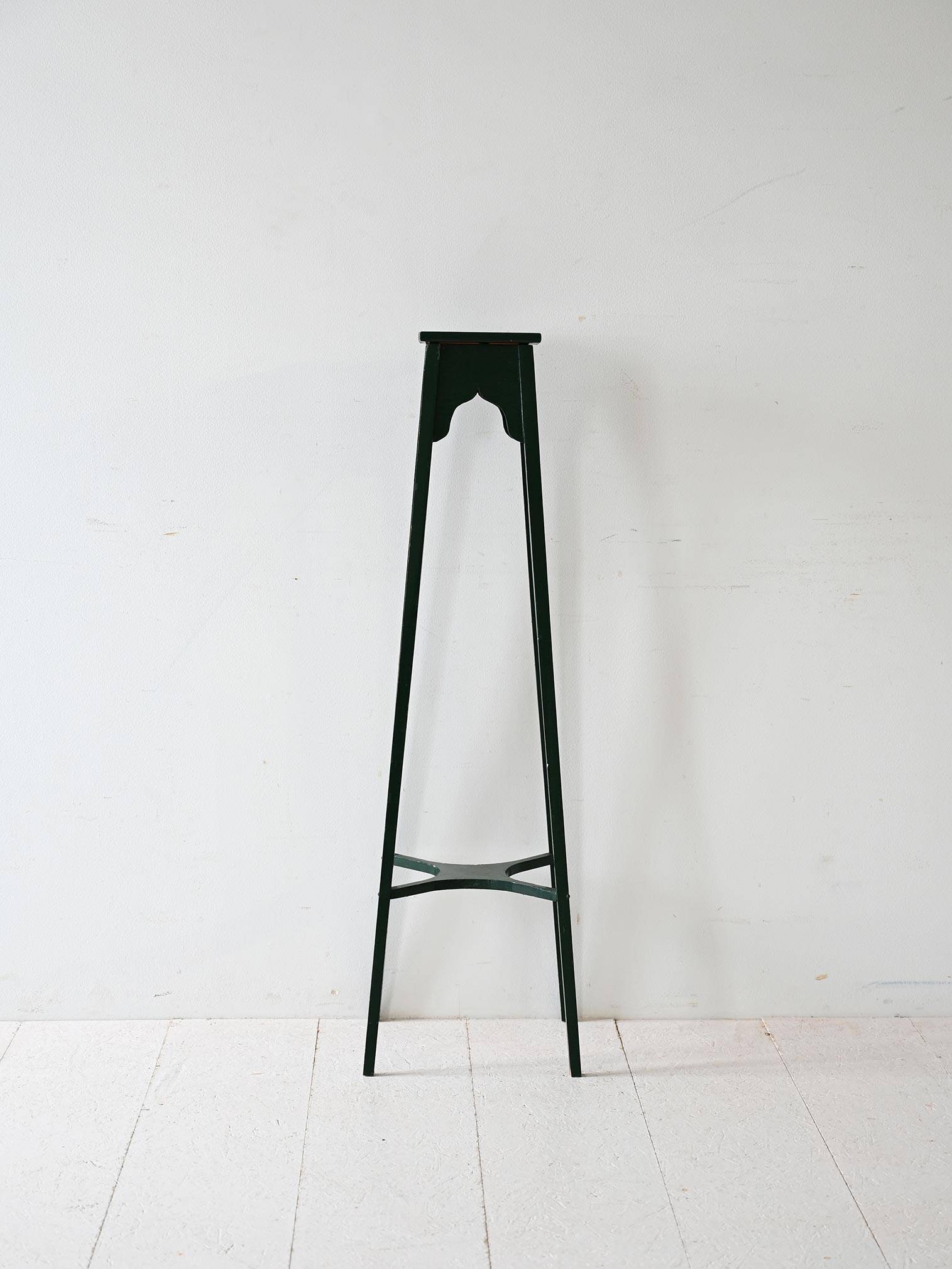 Vintage Swedish Painted Wood Pedestal