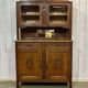 Two-piece Art Deco oak kitchen buffet from the 1930s