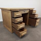 Desk with oak drawers
