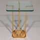 Peter Ghyczy T18 side tables, 1970s design polished brass (40x40x52)