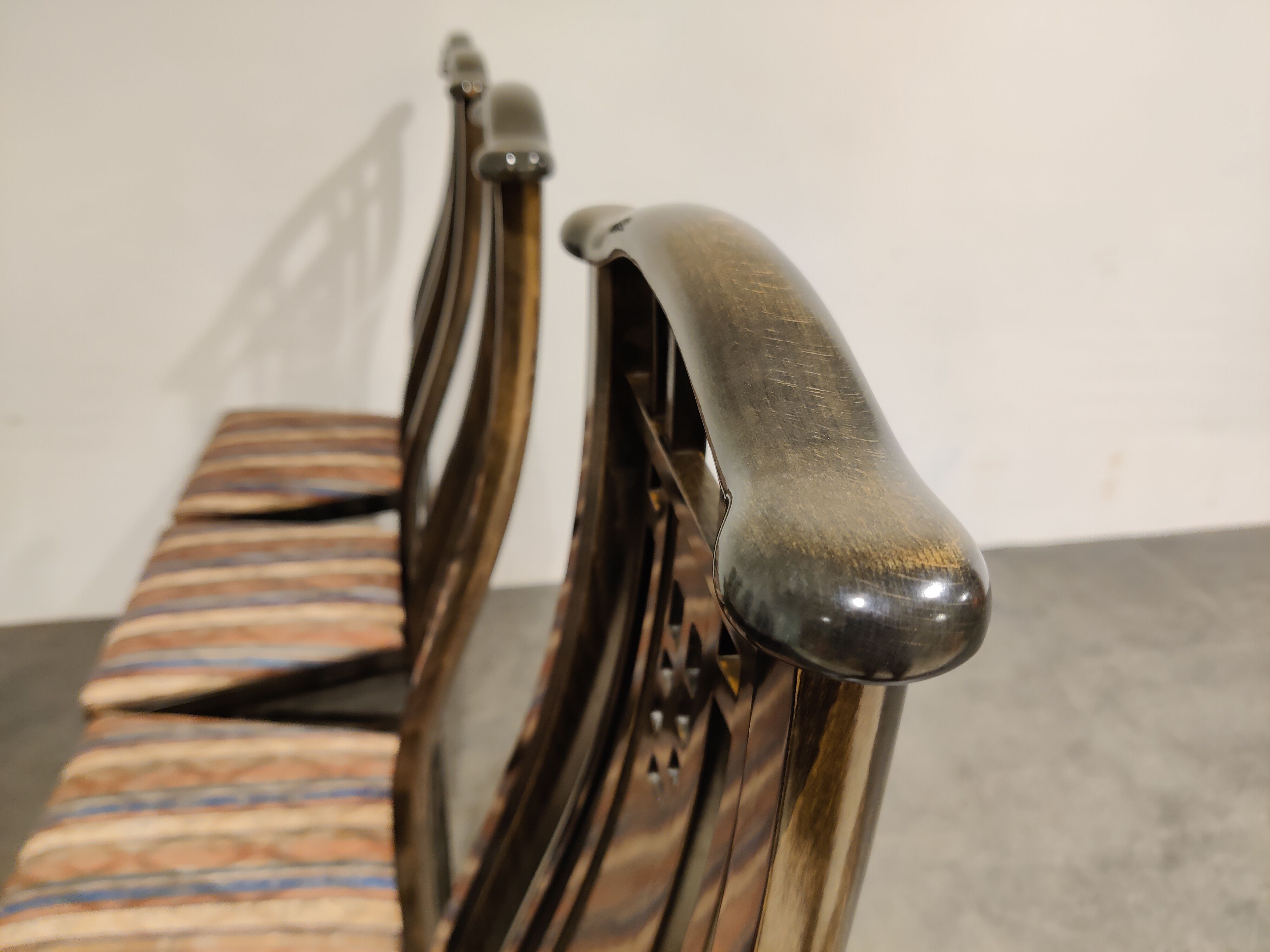 Chaises de salle à manger Umberto Asnago pour Giorgetti, années 1980