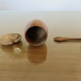 Scandinavian server, salt, pepper, mustard in teak 1960-70