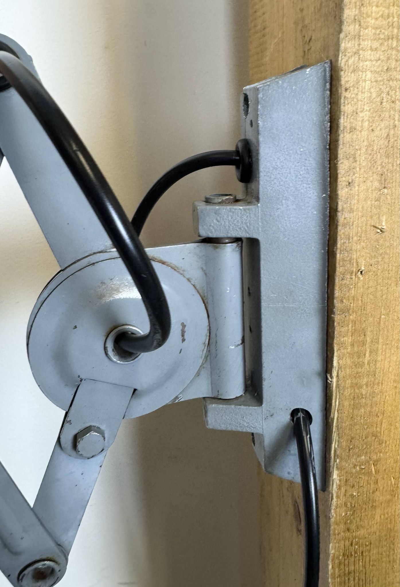 Grey Industrial Scissor Wall Lamp from Elektroinstala, 1960s