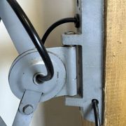 Grey Industrial Scissor Wall Lamp from Elektroinstala, 1960s