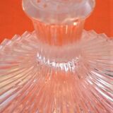 Années 1950   Pot couvert   Drageoir / Bonbonnière  Verre taillé et ciselé