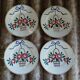 4 antique Longchamp dessert plates