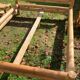 Vintage bed 160x200 and 2 bamboo bedsides