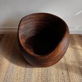 ‘Pencil reed’ rattan pod chair
