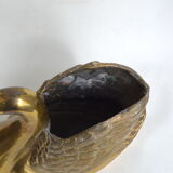 XXL brass swan pot cover