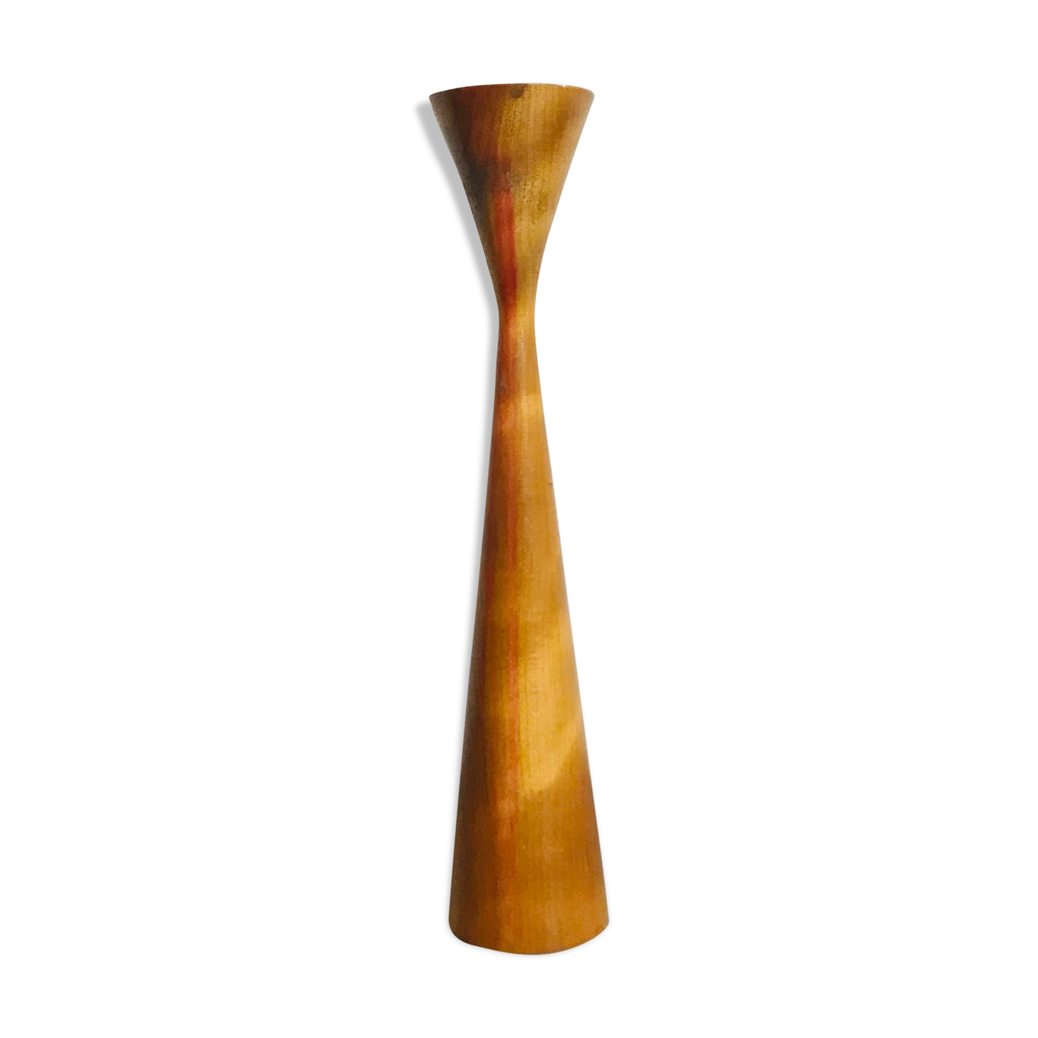Scandinavian teak candlestick
