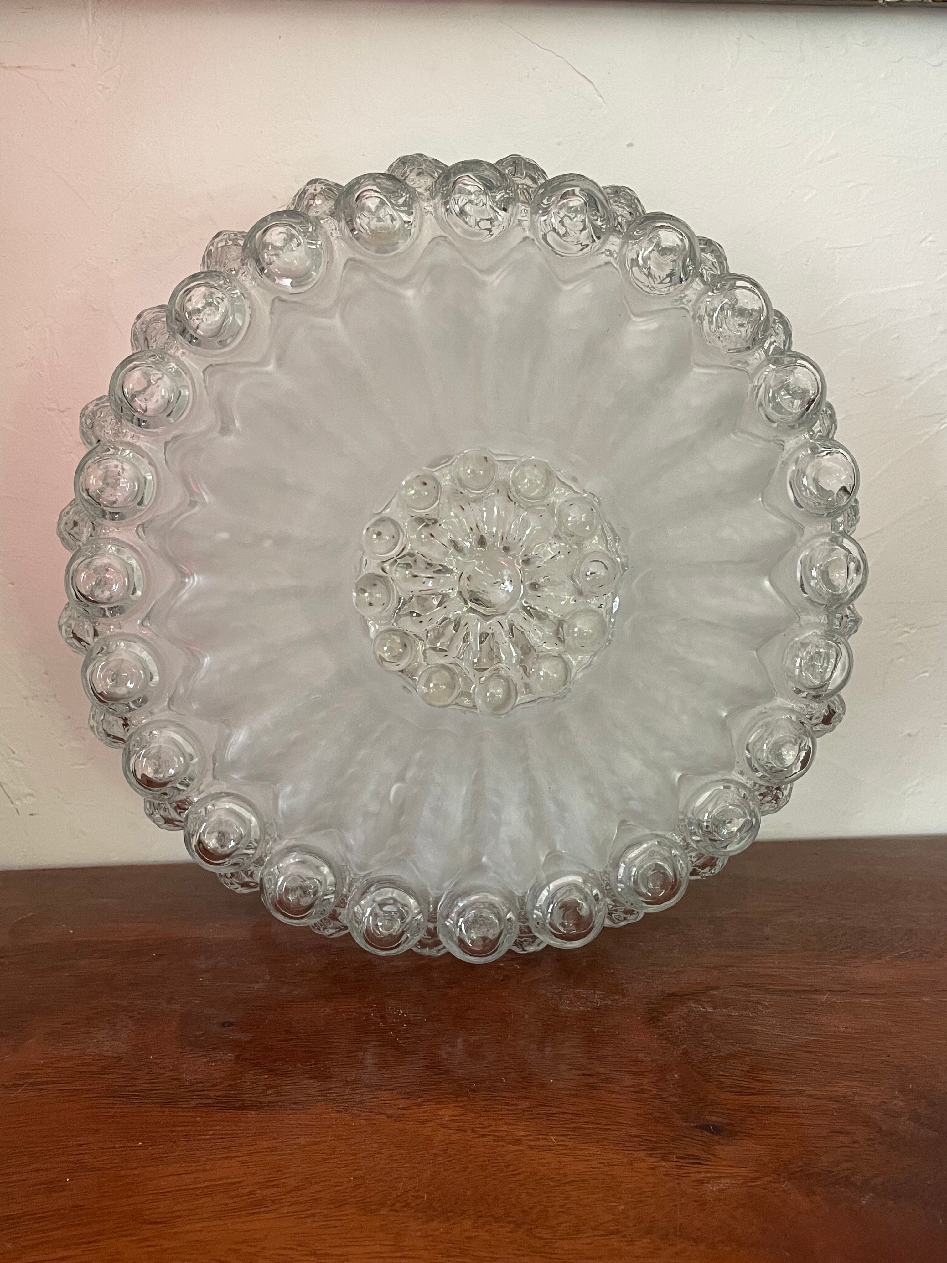 Ceiling lamp applied in molded glass 25cm