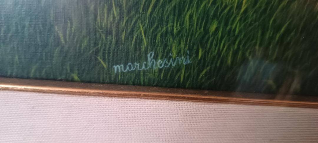 Oil painting on canvas Cesare Marchesini (Monza 1939) - Naive