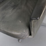 Sedia Swivel Highback Chair with matching ottoman by Horst Brüning for Cor, 1960s – Grey Leather