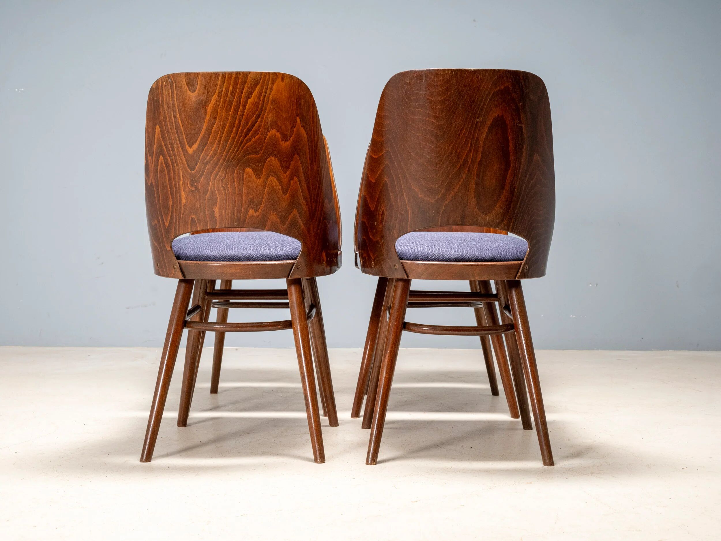 Set of 4 TON 514 chairs, Oswald Haerdtl, Czechoslovakia, 1950s