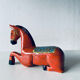 Hand painted carved wooden horse