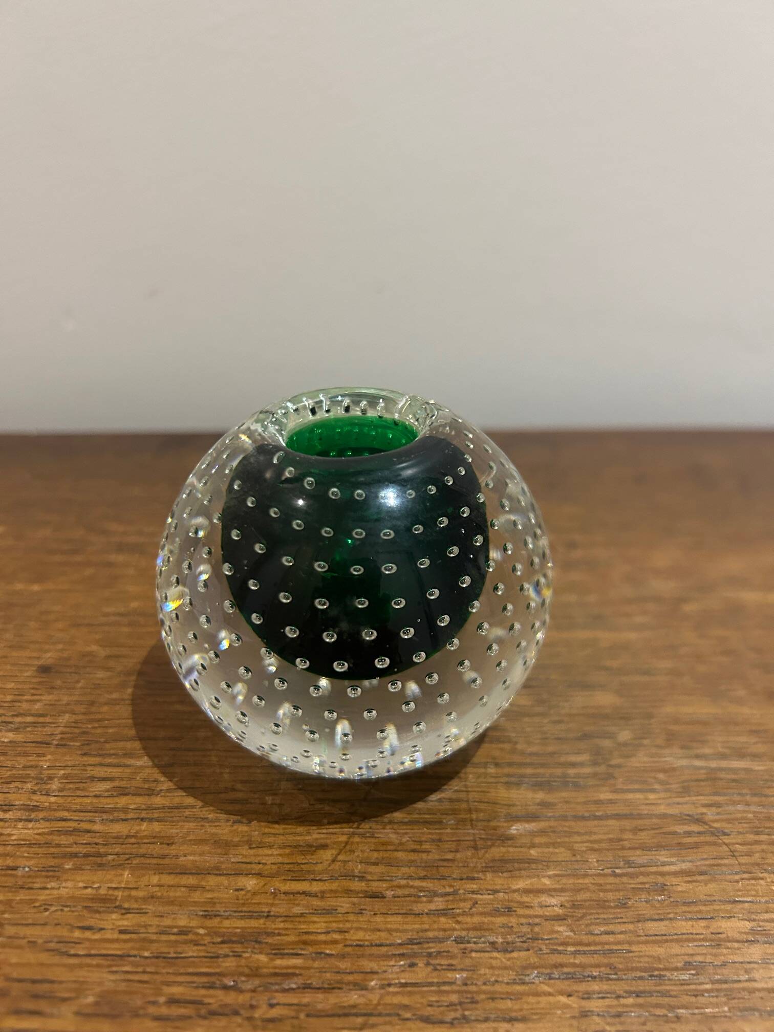 Murano bubble crystal candlestick