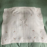 Vintage embroidered tea tablecloth