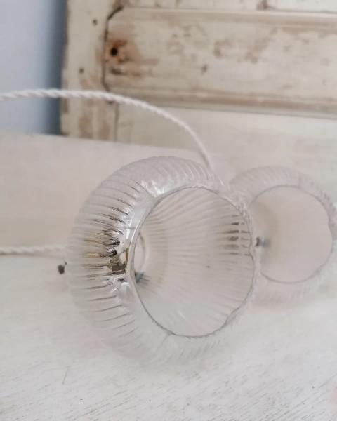 Duo of small glass pendants