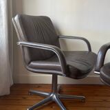 Pair of Geoffrey Harcourt armchairs - Artifort - Circa 1970 - brown leather