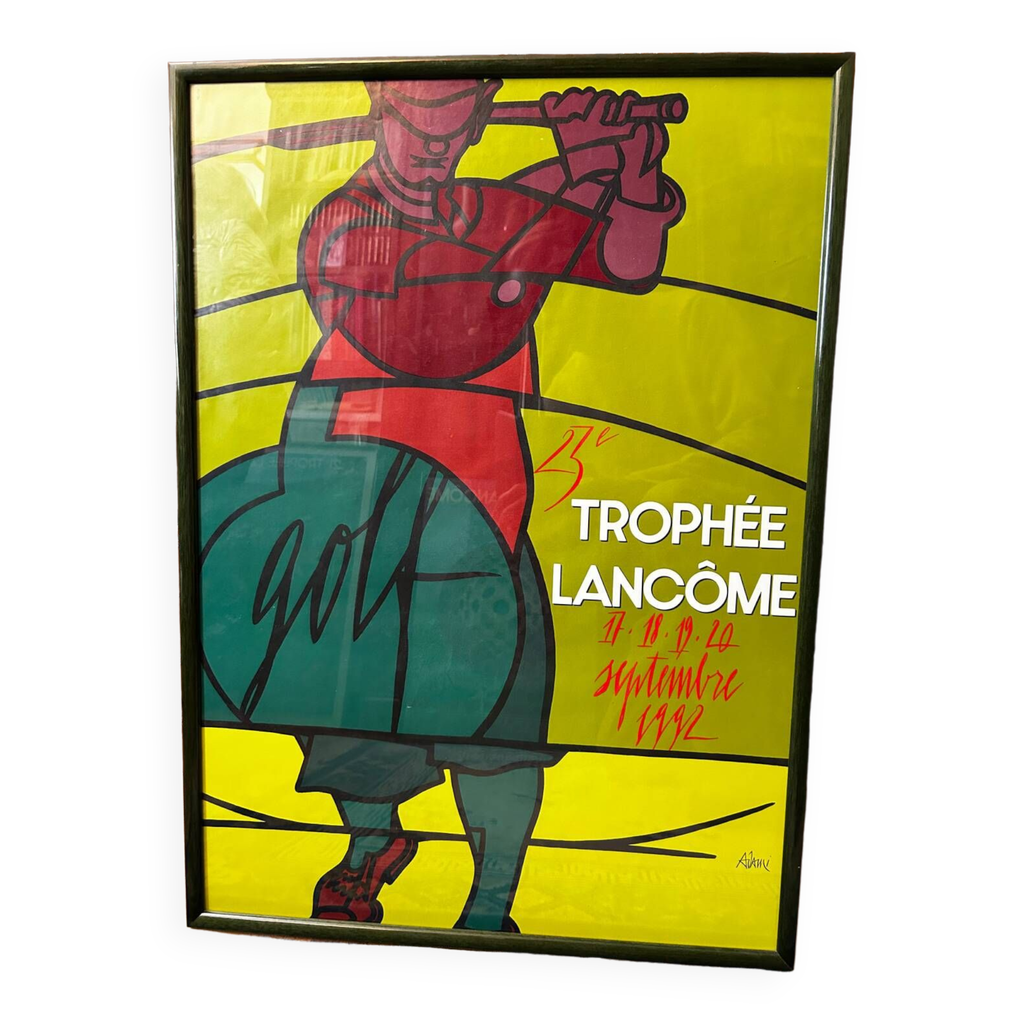 Affiche Originale Du Trophée Lancôme - Format 50x70 Cm, Thème Sport, Très Bon état