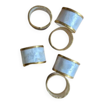 Set of 6 mother-of-pearl napkin rings