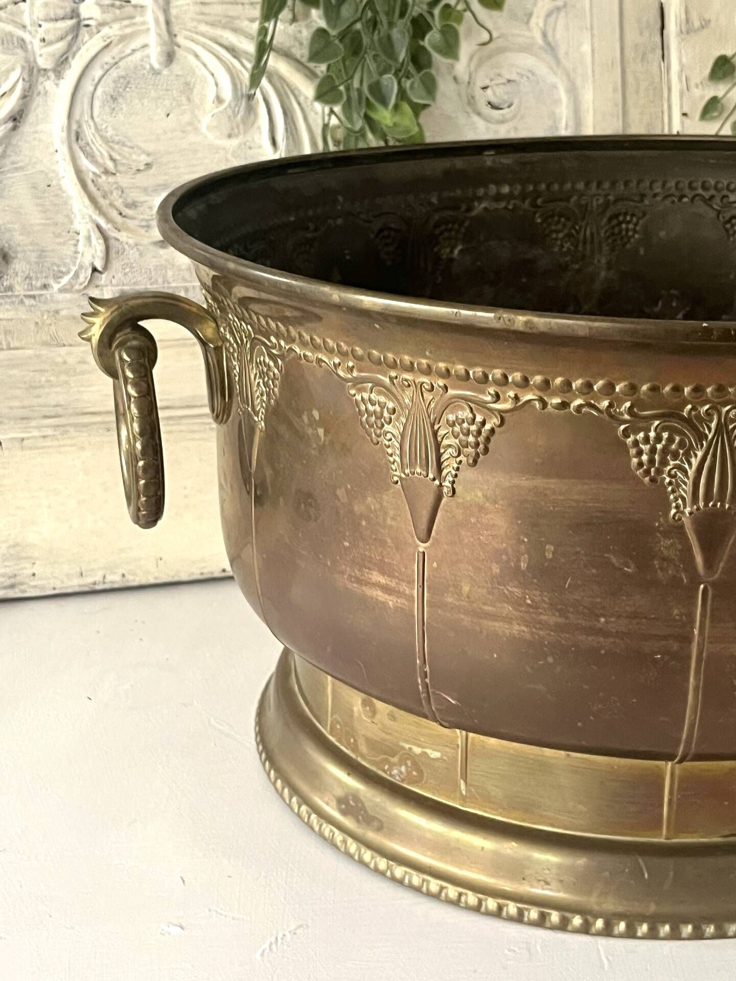 Ice Bucket, French Brass & Copper Champagne Vasque