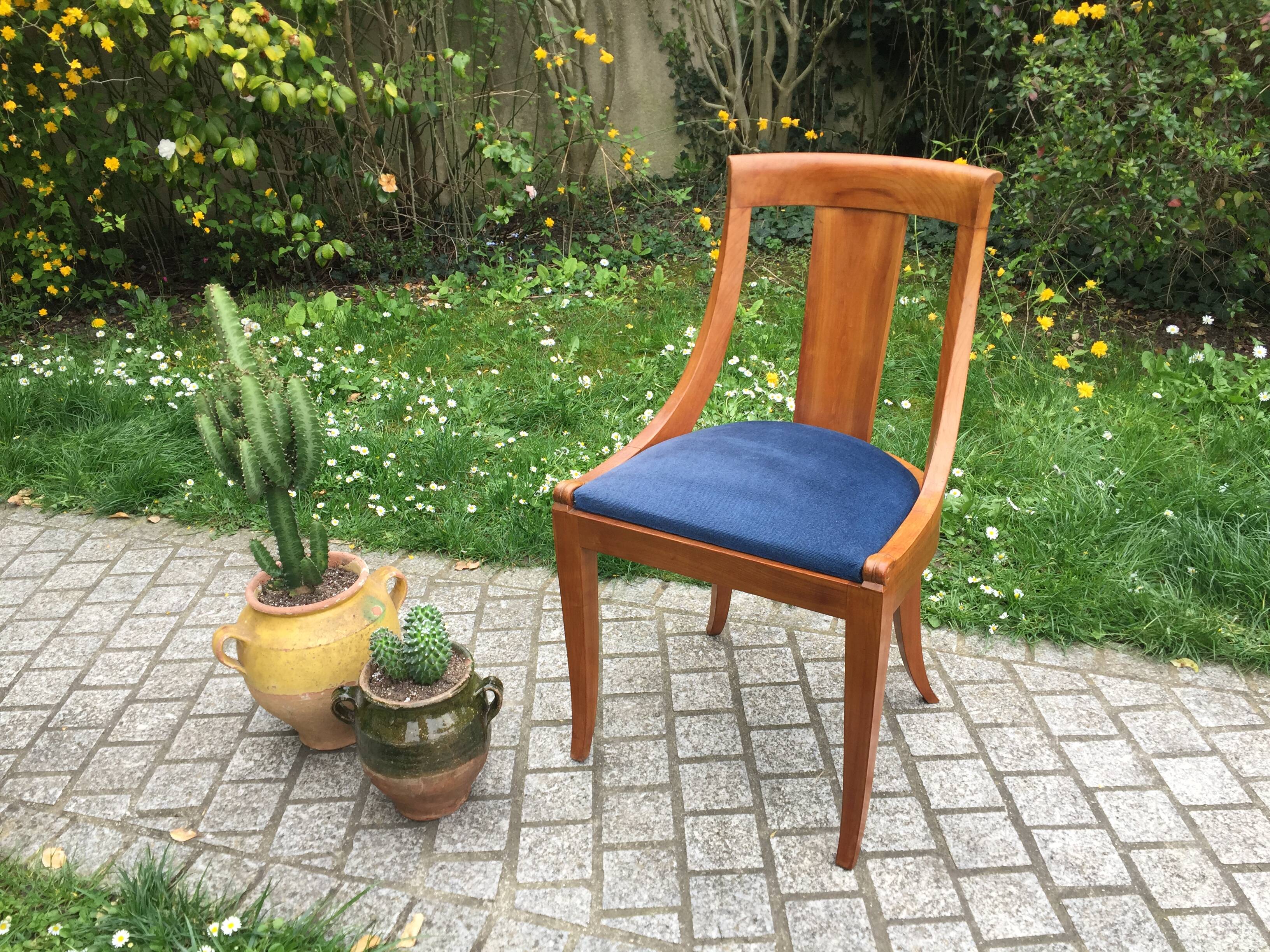 Walnut chair Empire style