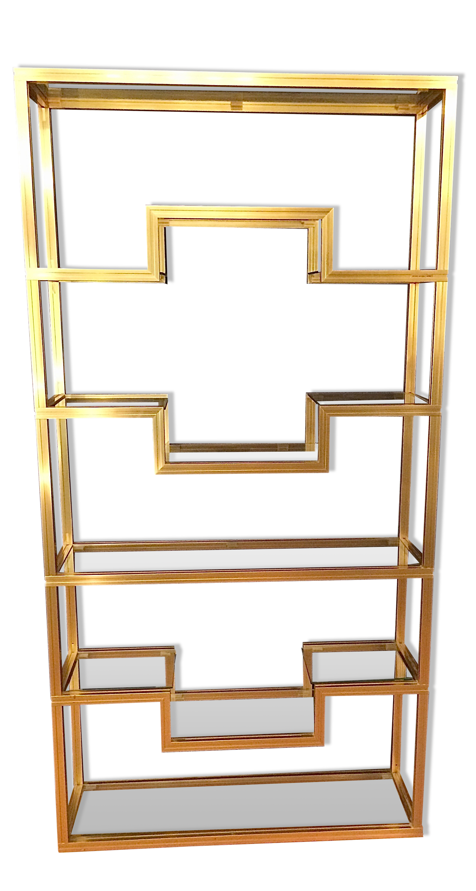 Golden brass floor Pierre Vandel, Paris circa 70